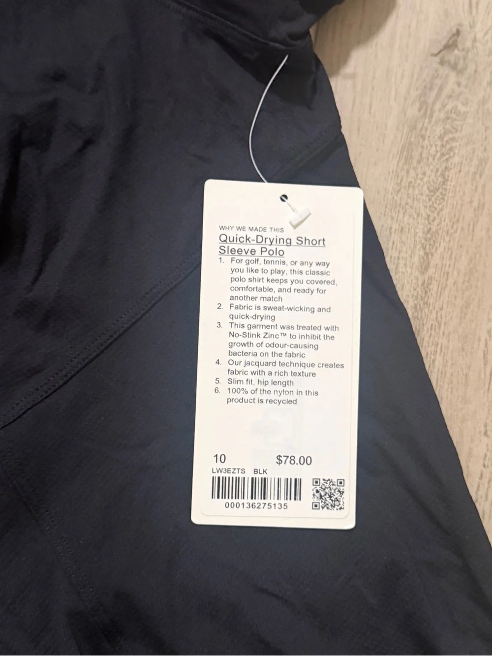 lululemon quick drying Short-Sleeve Polo Shirt